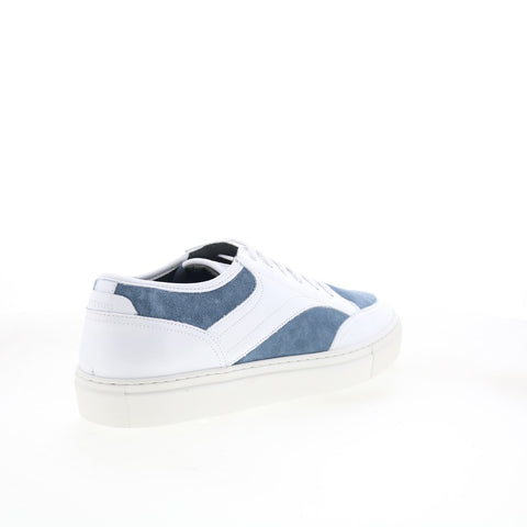 Pastori by Di Bianco Otho Mens Blue Suede Lace Up Lifestyle Sneakers Shoes