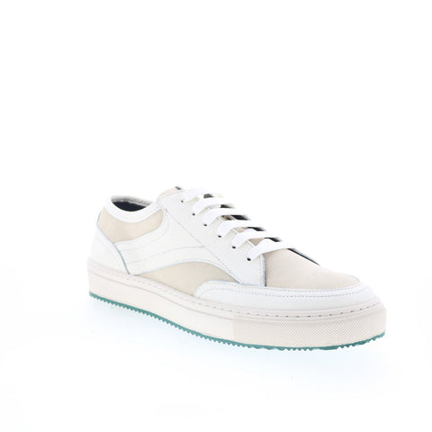 Pastori by Di Bianco Otho Mens White Leather Lifestyle Sneakers Shoes