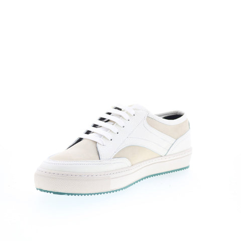 Pastori by Di Bianco Otho Mens White Leather Lifestyle Sneakers Shoes