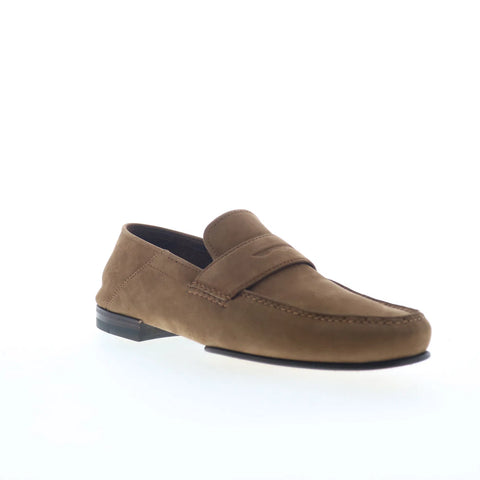 Di Bianco Otranto Mens Brown Leather Slip On Loafers & Slip Ons Penny Shoes