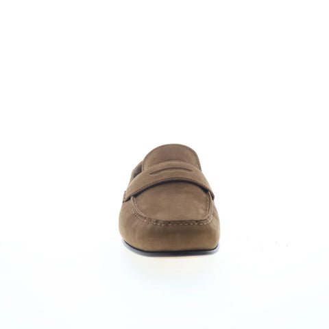 Di Bianco Otranto Mens Brown Leather Slip On Loafers & Slip Ons Penny Shoes