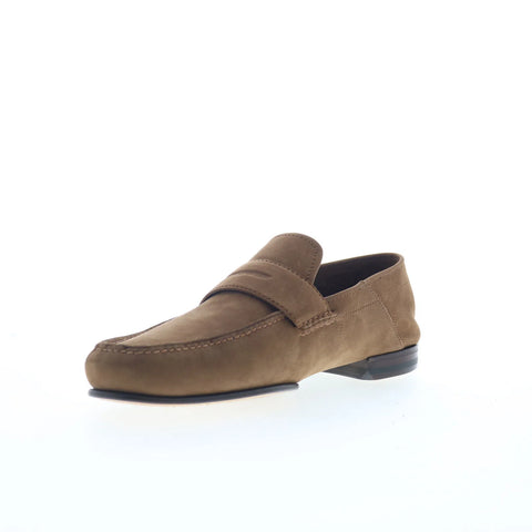 Di Bianco Otranto Mens Brown Leather Slip On Loafers & Slip Ons Penny Shoes