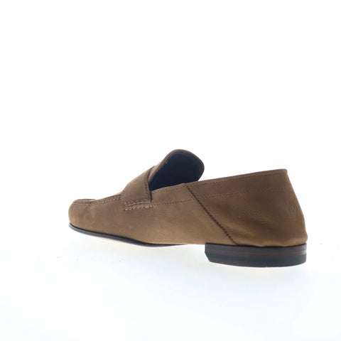 Di Bianco Otranto Mens Brown Leather Slip On Loafers & Slip Ons Penny Shoes