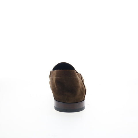 Di Bianco Otranto Mens Brown Suede Slip On Loafers & Slip Ons Penny Shoes