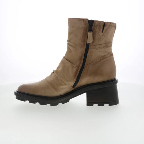Miz Mooz Rosemary Womens Brown Leather Zipper Ankle & Booties Boots