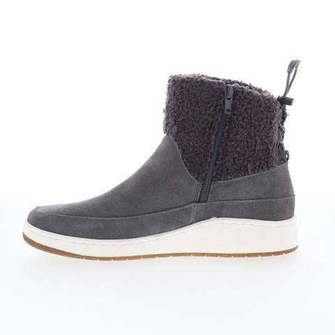 Aetrex Winnie PC406 Womens Gray Suede Zipper Casual Dress Boots
