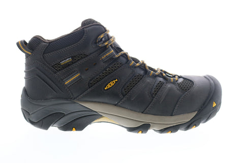 Keen Lansing Mid Waterproof Steel Toe 1018079 Mens Black Wide Work Boots