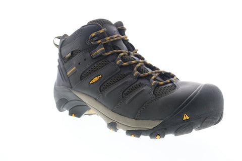 Keen Lansing Mid Waterproof Steel Toe 1018079 Mens Black Wide Work Boots