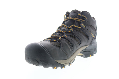 Keen Lansing Mid Waterproof Steel Toe 1018079 Mens Black Wide Work Boots