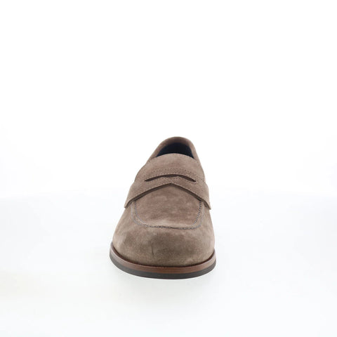 Di Bianco Palinuro Mens Brown Suede Slip On Loafers & Slip Ons Penny Shoes