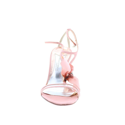 Paolo Zanoli Paolo Zanoli1 Womens Pink Leather Hook & Loop Pumps Heels Shoes