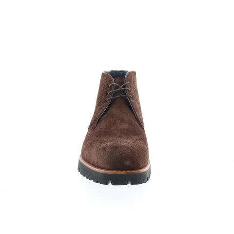 Di Bianco Parabigo Mens Brown Suede Lace Up Chukkas Boots