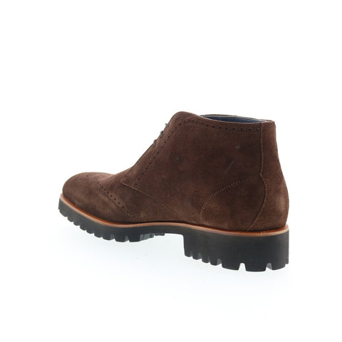 Di Bianco Parabigo Mens Brown Suede Lace Up Chukkas Boots