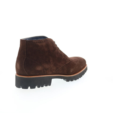 Di Bianco Parabigo Mens Brown Suede Lace Up Chukkas Boots