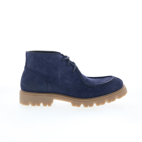 Pastori by Di Bianco Paraboot Mens Blue Nubuck Lace Up Casual Dress Boots