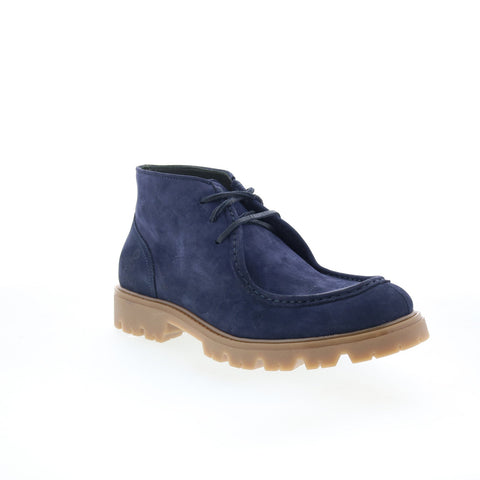 Pastori by Di Bianco Paraboot Mens Blue Nubuck Lace Up Casual Dress Boots