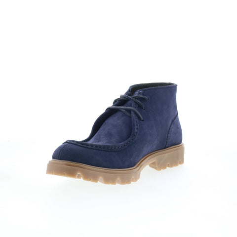 Pastori by Di Bianco Paraboot Mens Blue Nubuck Lace Up Casual Dress Boots