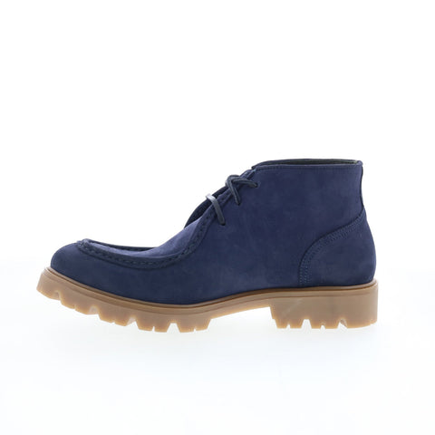 Pastori by Di Bianco Paraboot Mens Blue Nubuck Lace Up Casual Dress Boots