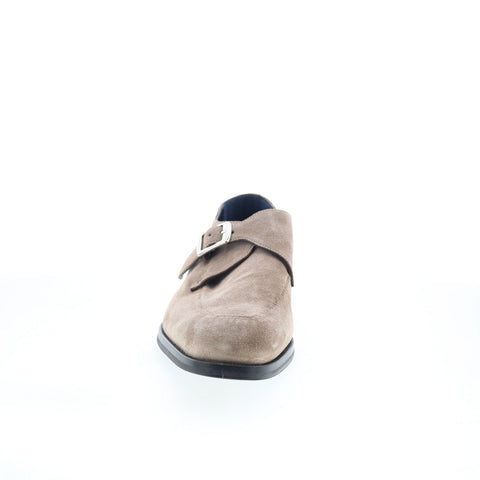 Di Bianco Parma Mens Gray Suede Hook & Loop Loafers & Slip Ons Casual Shoes