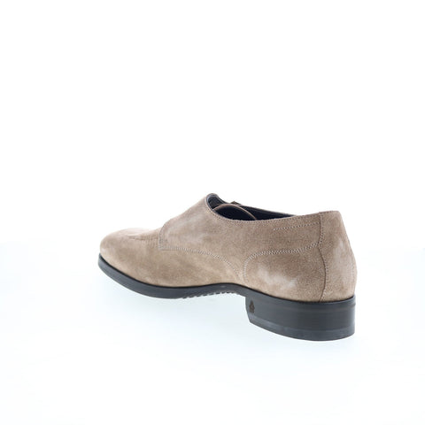 Di Bianco Parma Mens Gray Suede Hook & Loop Loafers & Slip Ons Casual Shoes