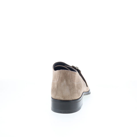 Di Bianco Parma Mens Gray Suede Hook & Loop Loafers & Slip Ons Casual Shoes