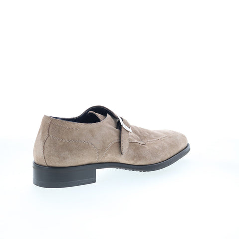 Di Bianco Parma Mens Gray Suede Hook & Loop Loafers & Slip Ons Casual Shoes