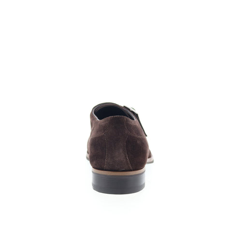 Di Bianco Parma Mens Brown Suede Hook & Loop Loafers & Slip Ons Casual Shoes