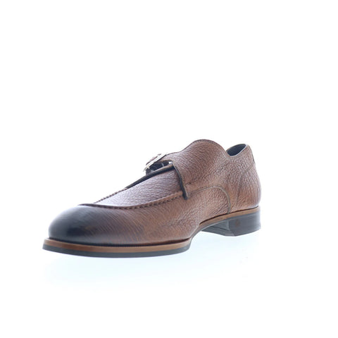Di Bianco Parma Mens Brown Leather Loafers & Slip Ons Casual Shoes