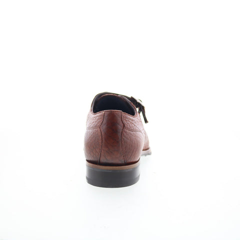 Di Bianco Parma Mens Brown Leather Hook & Loop Loafers & Slip Ons Casual Shoes