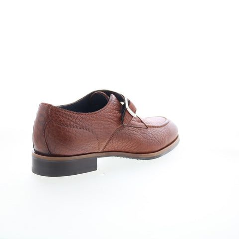 Di Bianco Parma Mens Brown Leather Hook & Loop Loafers & Slip Ons Casual Shoes