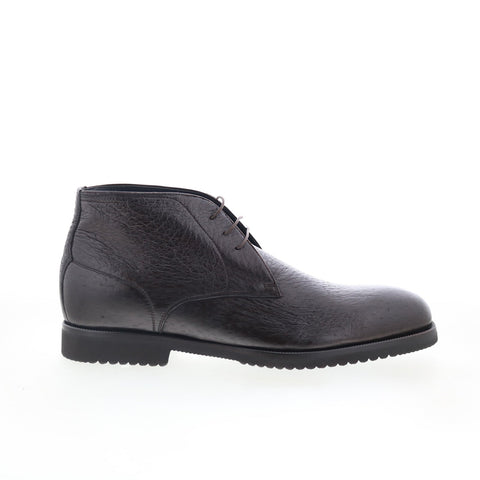 Di Bianco Pescatora Mens Brown Leather Lace Up Chukkas Boots