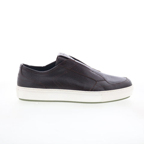 Di Bianco Petronius Mens Brown Leather Slip On Lifestyle Sneakers Shoes