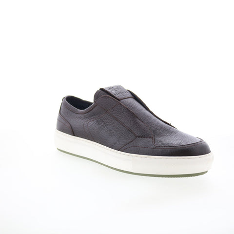 Di Bianco Petronius Mens Brown Leather Slip On Lifestyle Sneakers Shoes