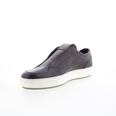 Di Bianco Petronius Mens Brown Leather Slip On Lifestyle Sneakers Shoes