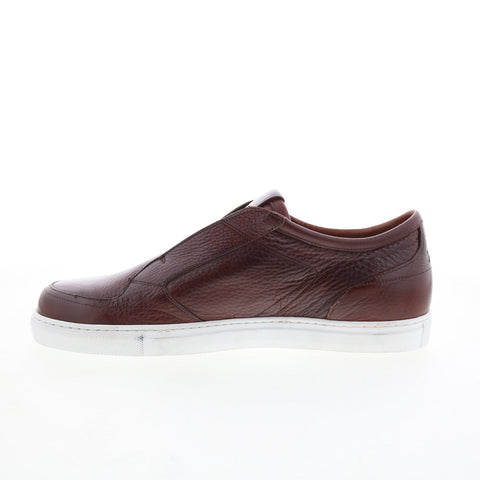 Di Bianco Petronus Mens Brown Leather Slip On Lifestyle Sneakers Shoes