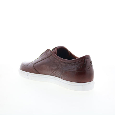 Di Bianco Petronus Mens Brown Leather Slip On Lifestyle Sneakers Shoes