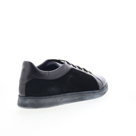 Di Bianco Petrosino Mens Black Leather Lace Up Lifestyle Sneakers Shoes