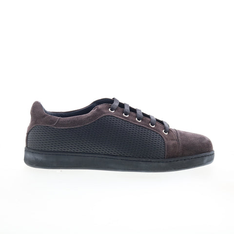 Di Bianco Petrosino Mens Black Suede Lace Up Lifestyle Sneakers Shoes