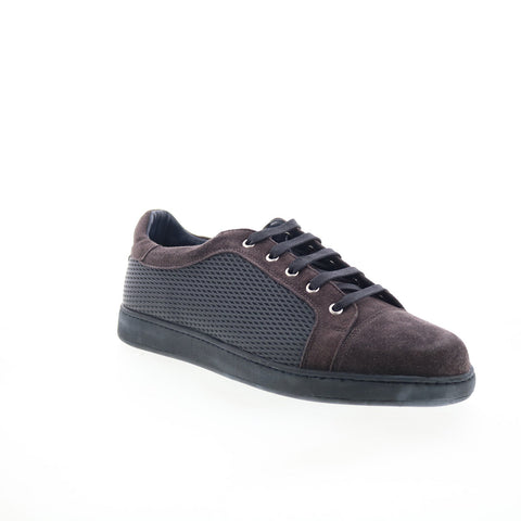 Di Bianco Petrosino Mens Black Suede Lace Up Lifestyle Sneakers Shoes