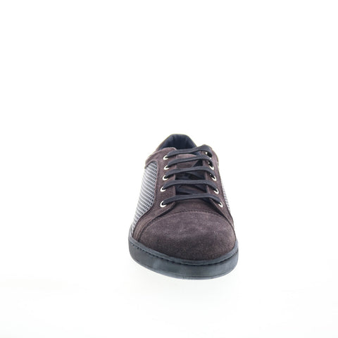 Di Bianco Petrosino Mens Black Suede Lace Up Lifestyle Sneakers Shoes