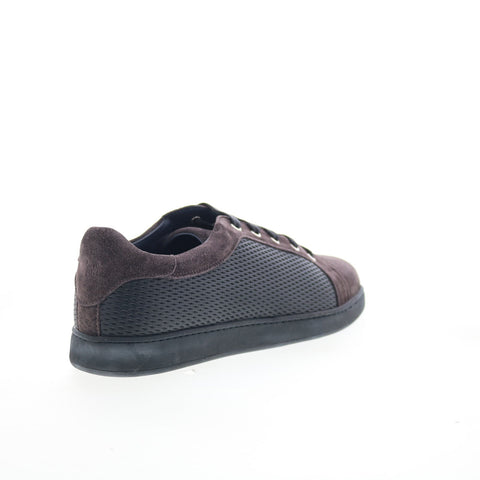 Di Bianco Petrosino Mens Black Suede Lace Up Lifestyle Sneakers Shoes