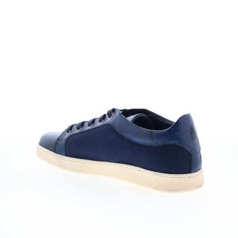 Di Bianco Petrosino Mens Blue Leather Lace Up Lifestyle Sneakers Shoes