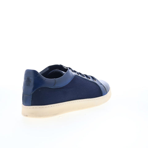 Di Bianco Petrosino Mens Blue Leather Lace Up Lifestyle Sneakers Shoes