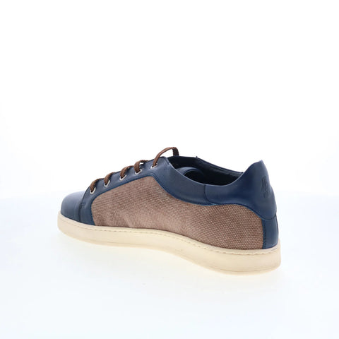 Di Bianco Petrosino Mens Brown Leather Lace Up Lifestyle Sneakers Shoes