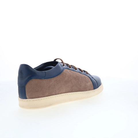 Di Bianco Petrosino Mens Brown Leather Lace Up Lifestyle Sneakers Shoes