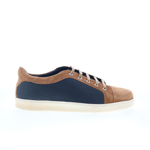 Di Bianco Petrosino Mens Brown Suede Lace Up Lifestyle Sneakers Shoes