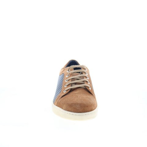 Di Bianco Petrosino Mens Brown Suede Lace Up Lifestyle Sneakers Shoes