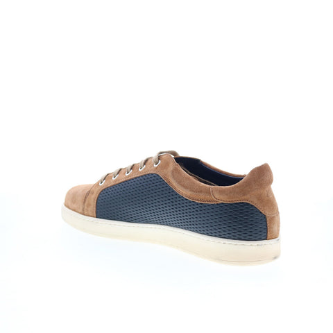 Di Bianco Petrosino Mens Brown Suede Lace Up Lifestyle Sneakers Shoes