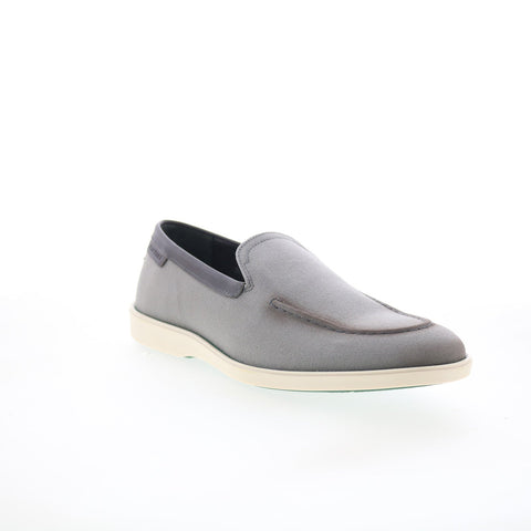 Pastori by Di Bianco Phillip Mens Gray Canvas Loafers & Slip Ons Casual Shoes