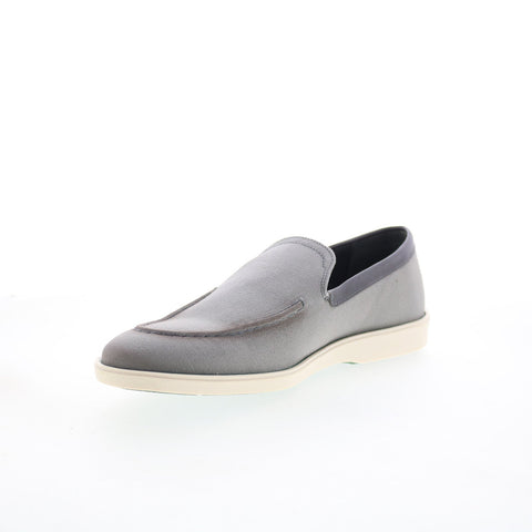 Pastori by Di Bianco Phillip Mens Gray Canvas Loafers & Slip Ons Casual Shoes